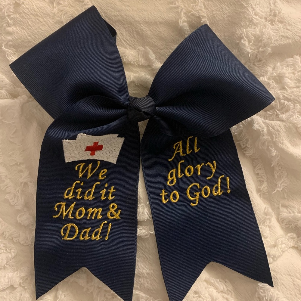 Nurse graduation bow